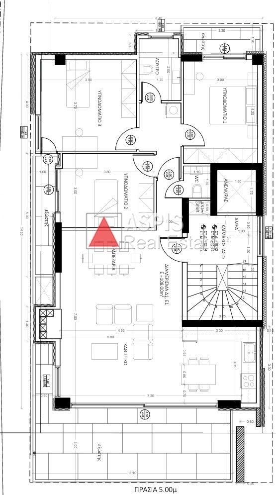 (Προς Πώληση) Κατοικία Οροφοδιαμέρισμα || Αθήνα Κέντρο/Δάφνη - 108 τ.μ, 3 Υ/Δ, 415.000€